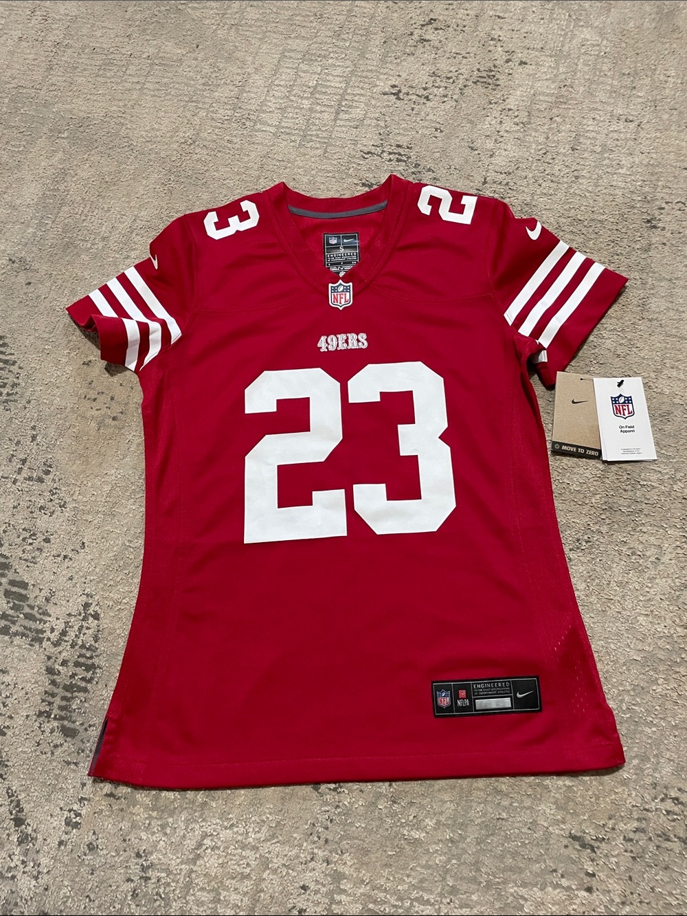 WOW! NWTs Authentic Nike Women’s San Francisco 49ers #23 Red Football Jersey